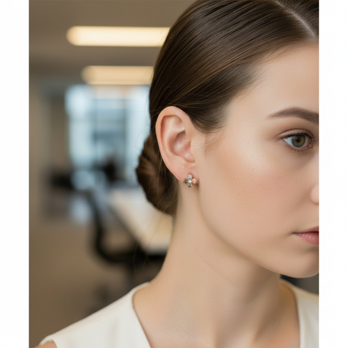Argollas flor pequeña modelo